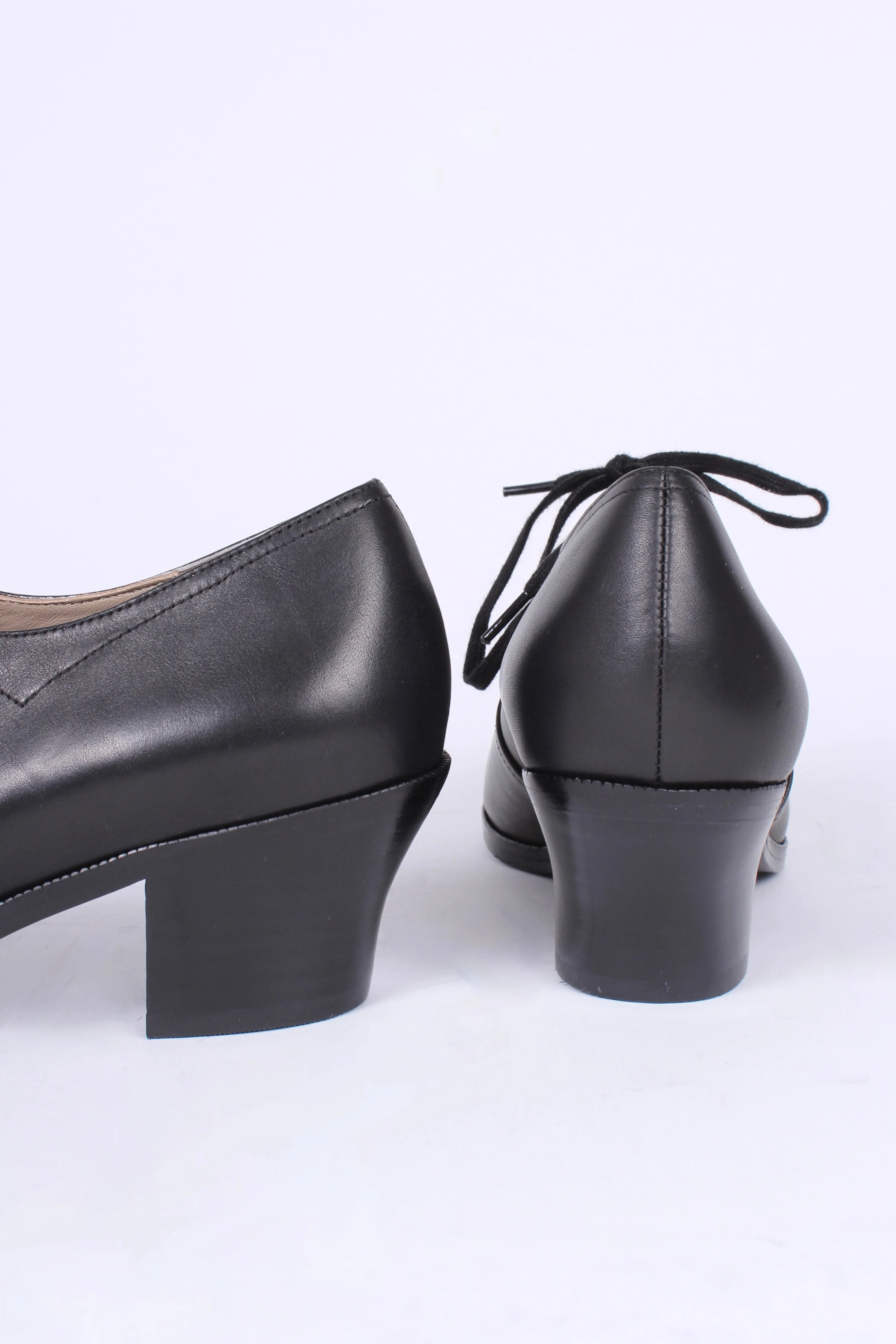 1930s everyday Oxford shoes, black, Emma
