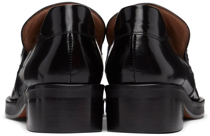 Abra Black Plate Loafers