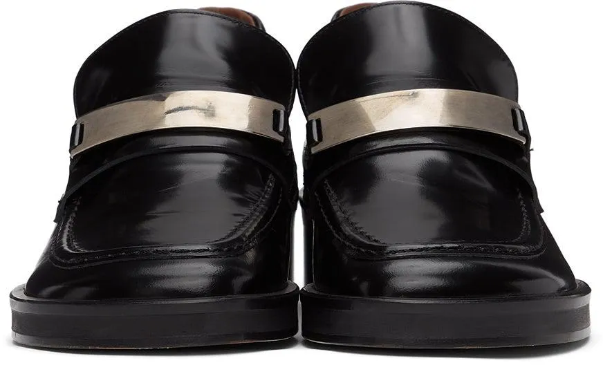 Abra Black Plate Loafers