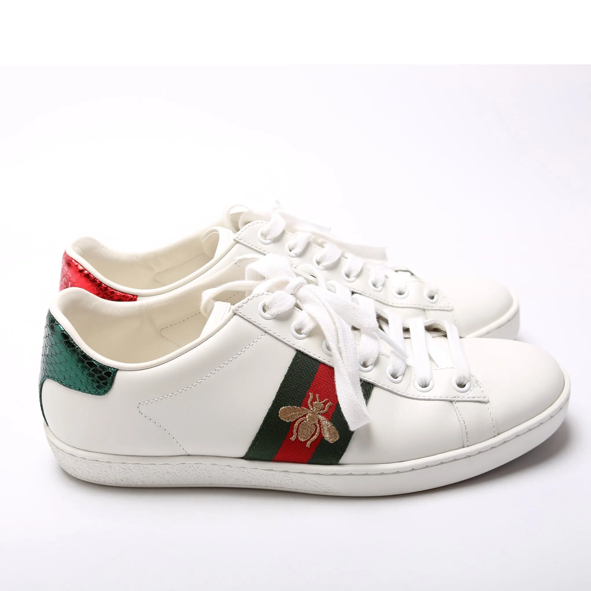 Ace Web Bee Leather Sneakers Size 38