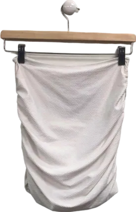 Arabella White Textured Mini Skirt UK 8