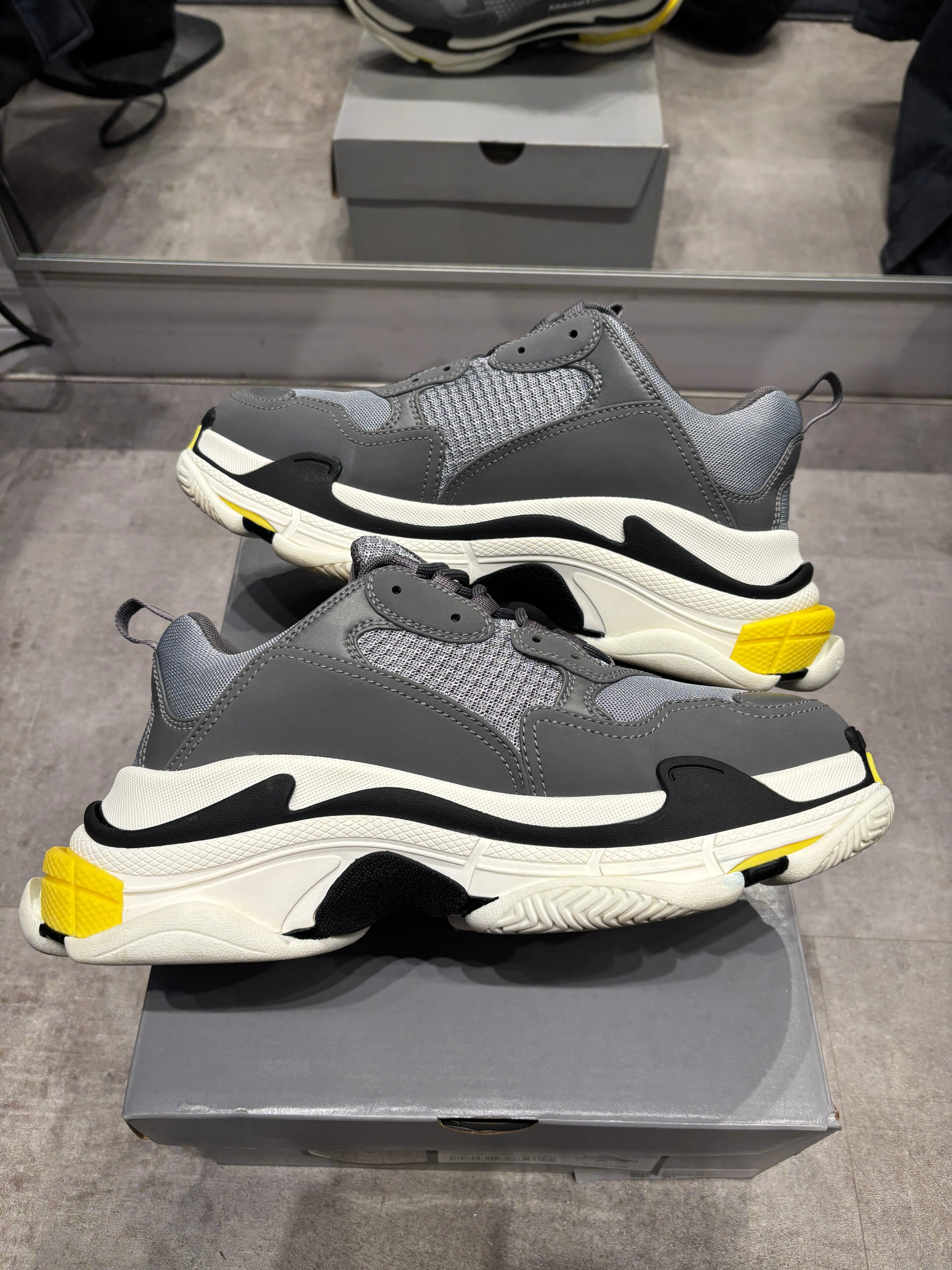 Balenciaga Triple S Grey Yellow Black (Preowned Size 41)