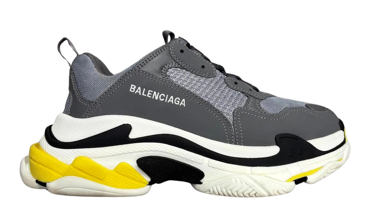 Balenciaga Triple S Grey Yellow Black (Preowned Size 41)