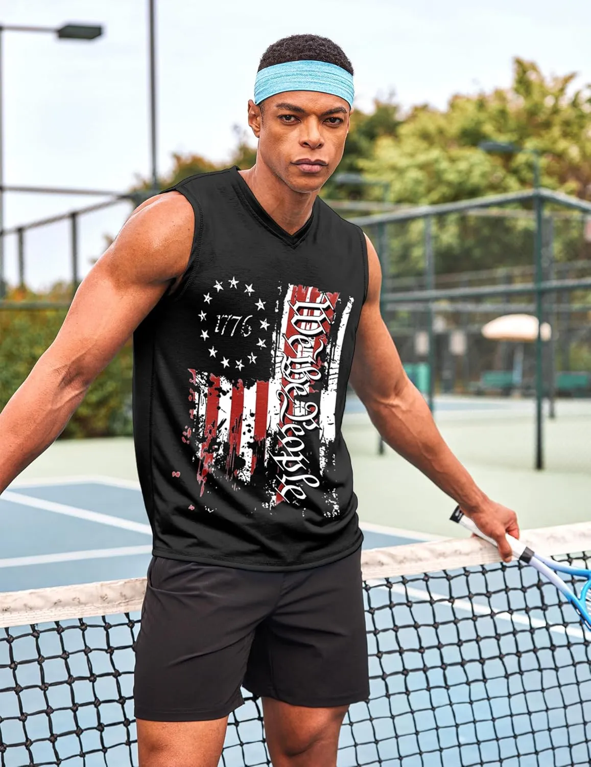 COOFANDY Men's 3 Pack Workout Tank Tops Gym Sleeveless Shirts V Neck Bodybuilding Muscle Tee Shirt