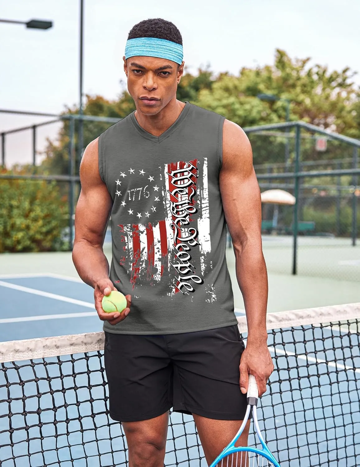 COOFANDY Men's 3 Pack Workout Tank Tops Gym Sleeveless Shirts V Neck Bodybuilding Muscle Tee Shirt