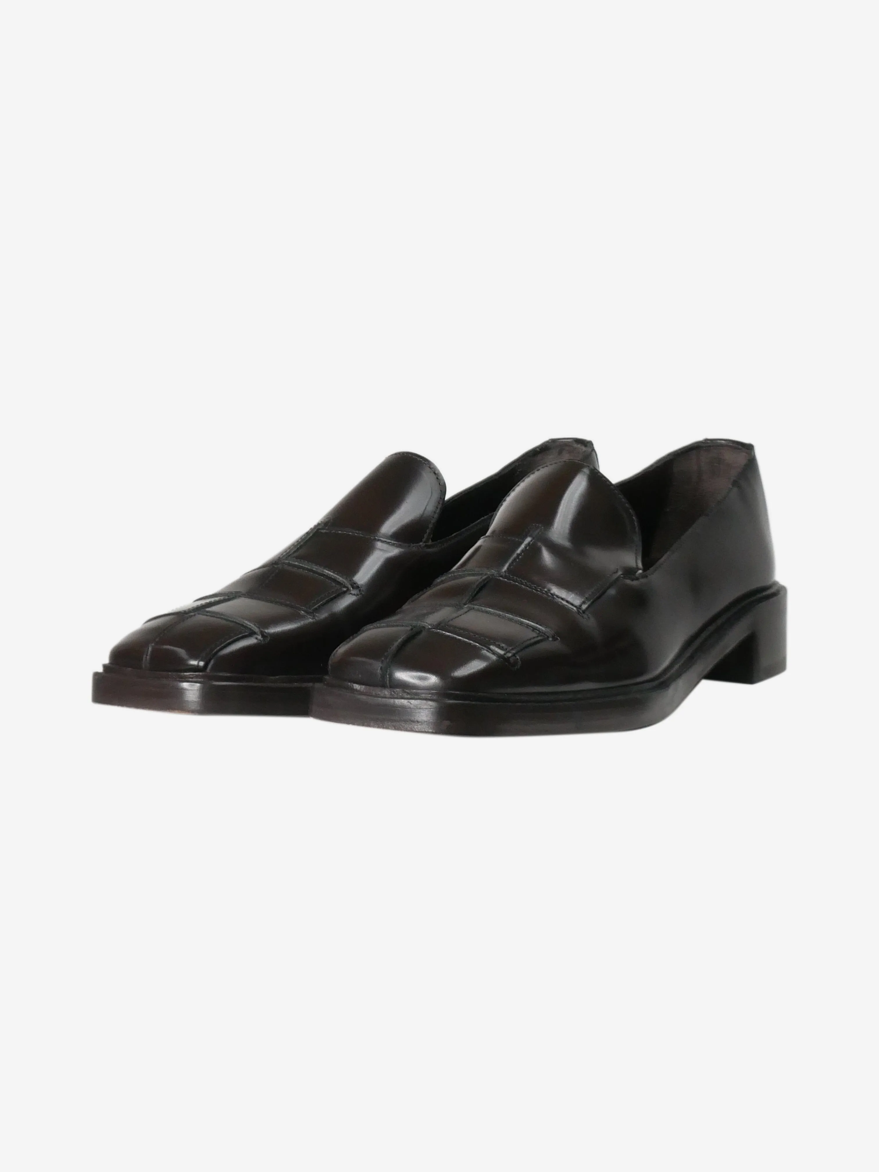 Dark brown Interwoven loafers - size EU 38