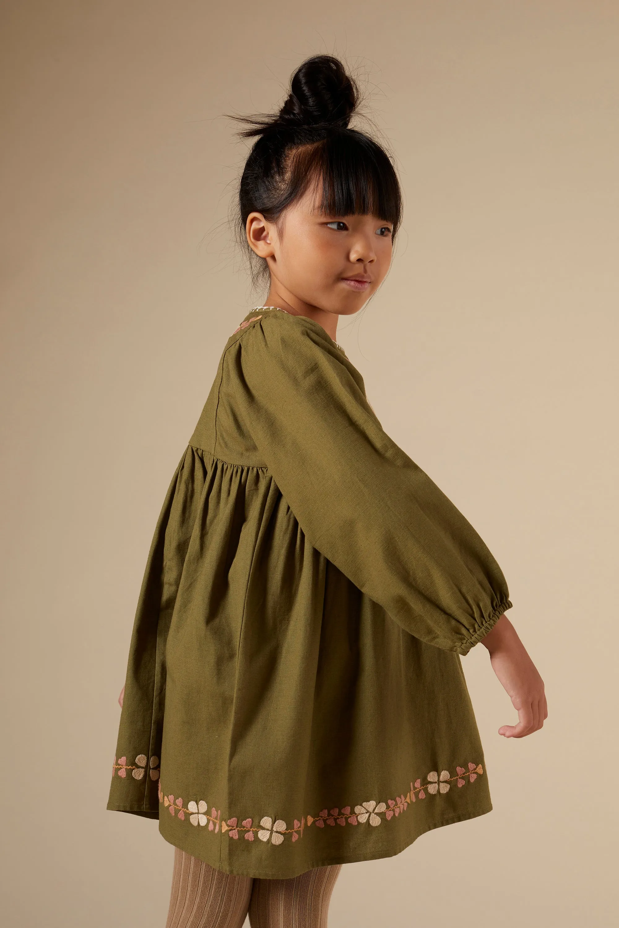 'Francoise' Dress - Moss