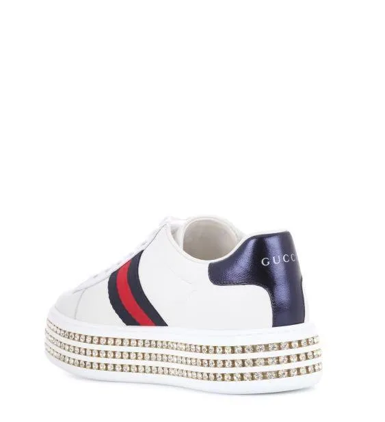 GUCCI ACE Crystal Embellished Sneakers
