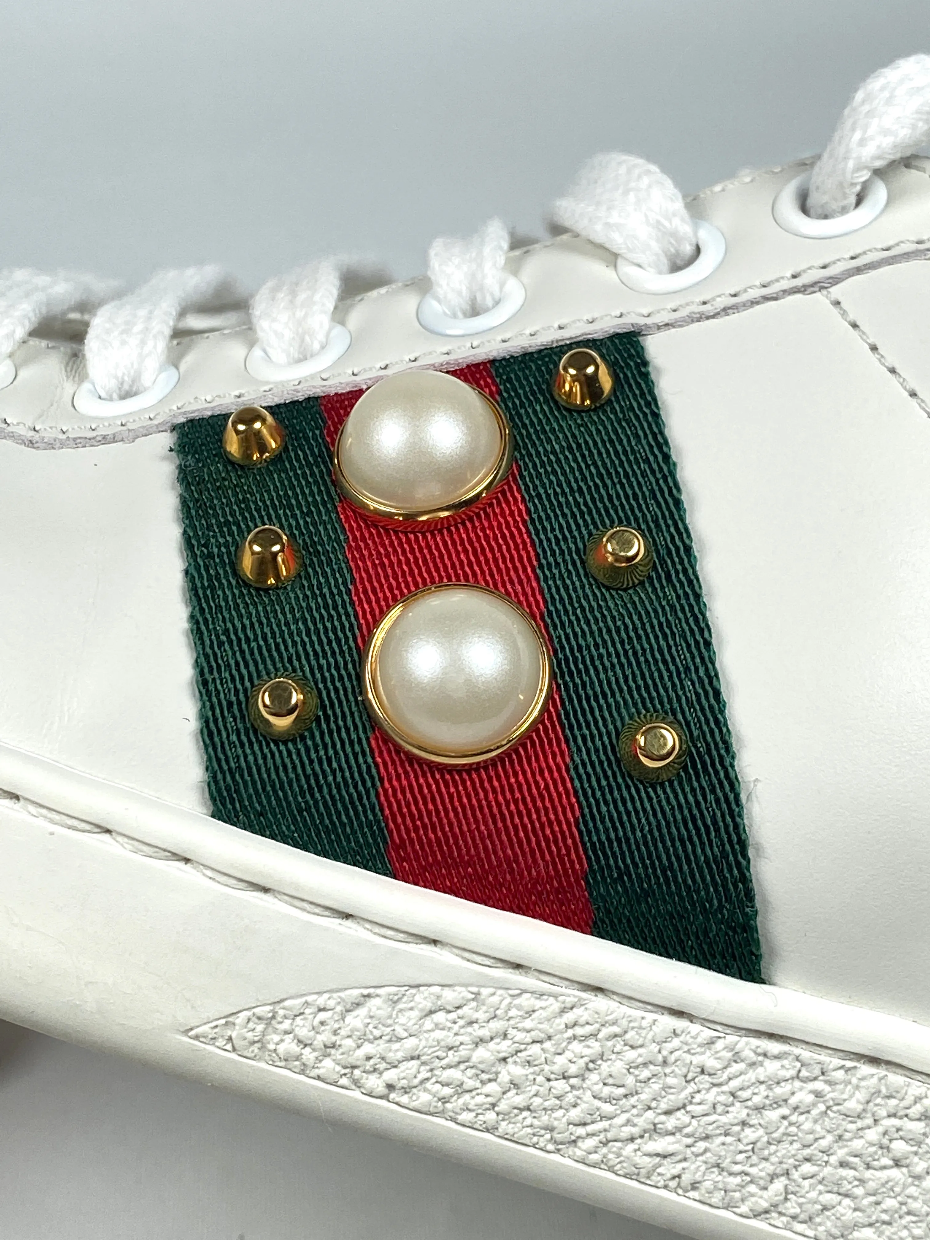 GUCCI - ACE PEARL SNEAKER - SZ 35