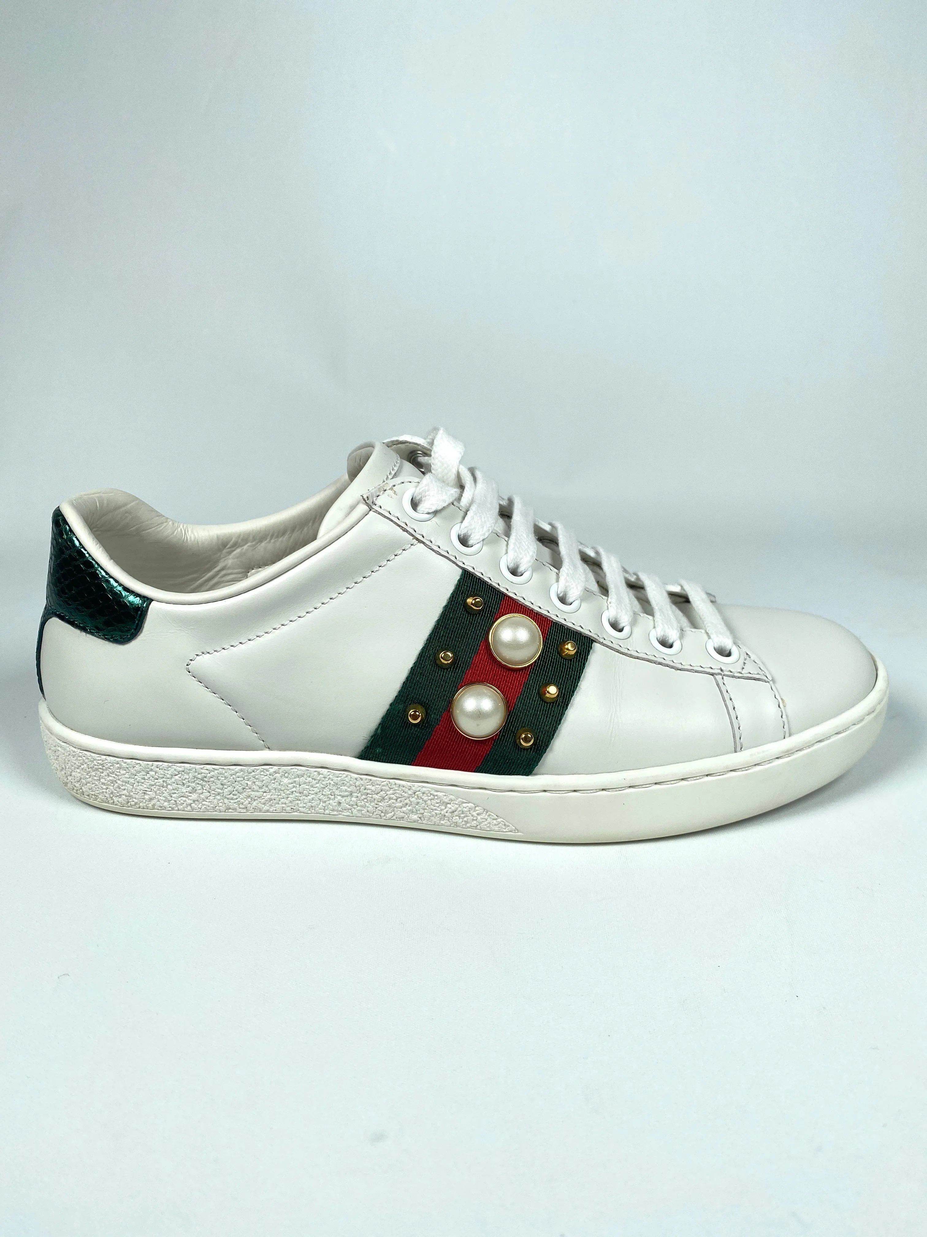 GUCCI - ACE PEARL SNEAKER - SZ 35