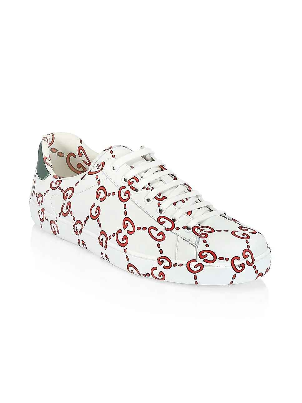 GUCCI ACE PRINTED GG LEATHER SNEAKERS
