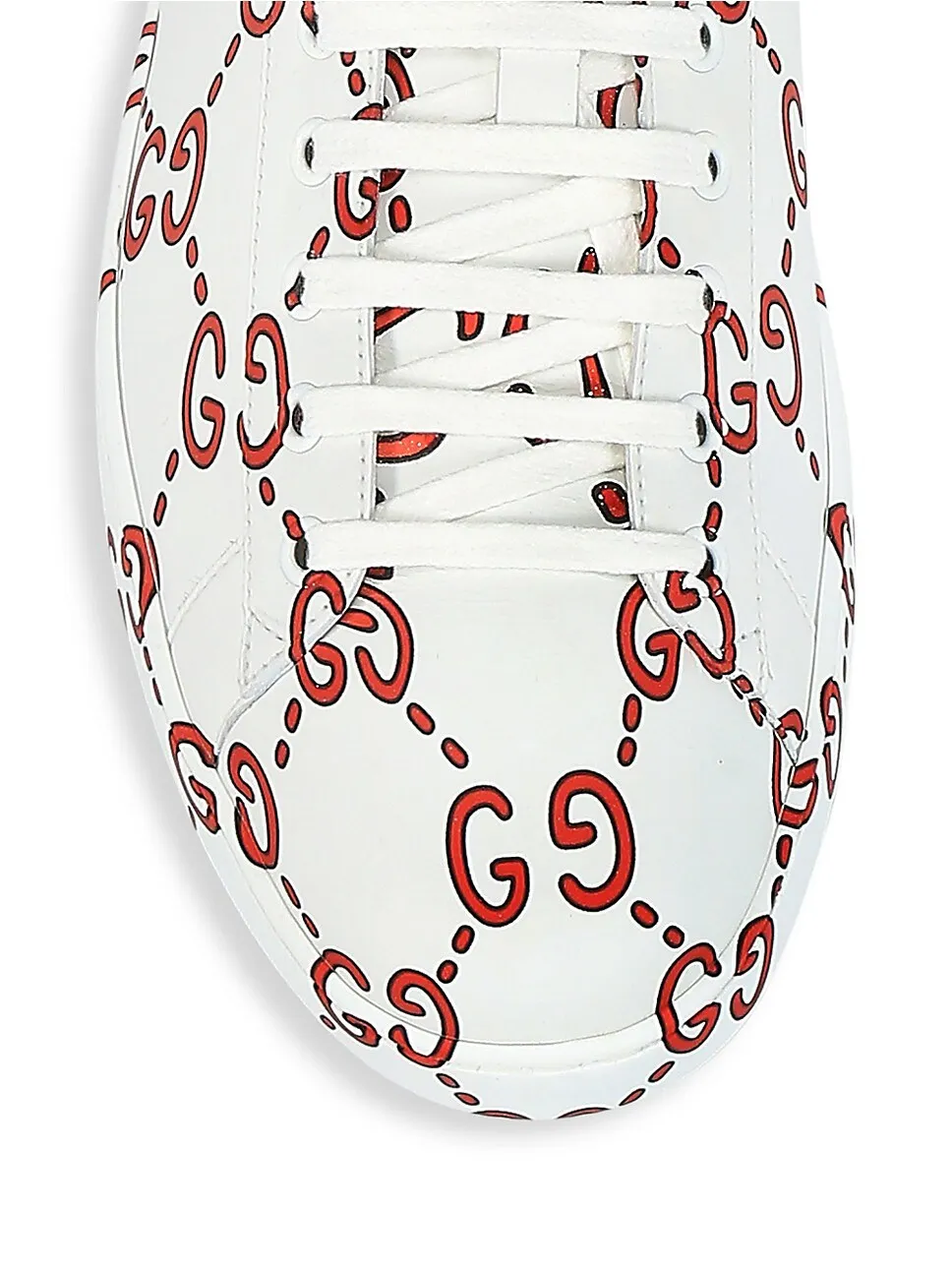 GUCCI ACE PRINTED GG LEATHER SNEAKERS
