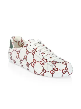 GUCCI ACE PRINTED GG LEATHER SNEAKERS