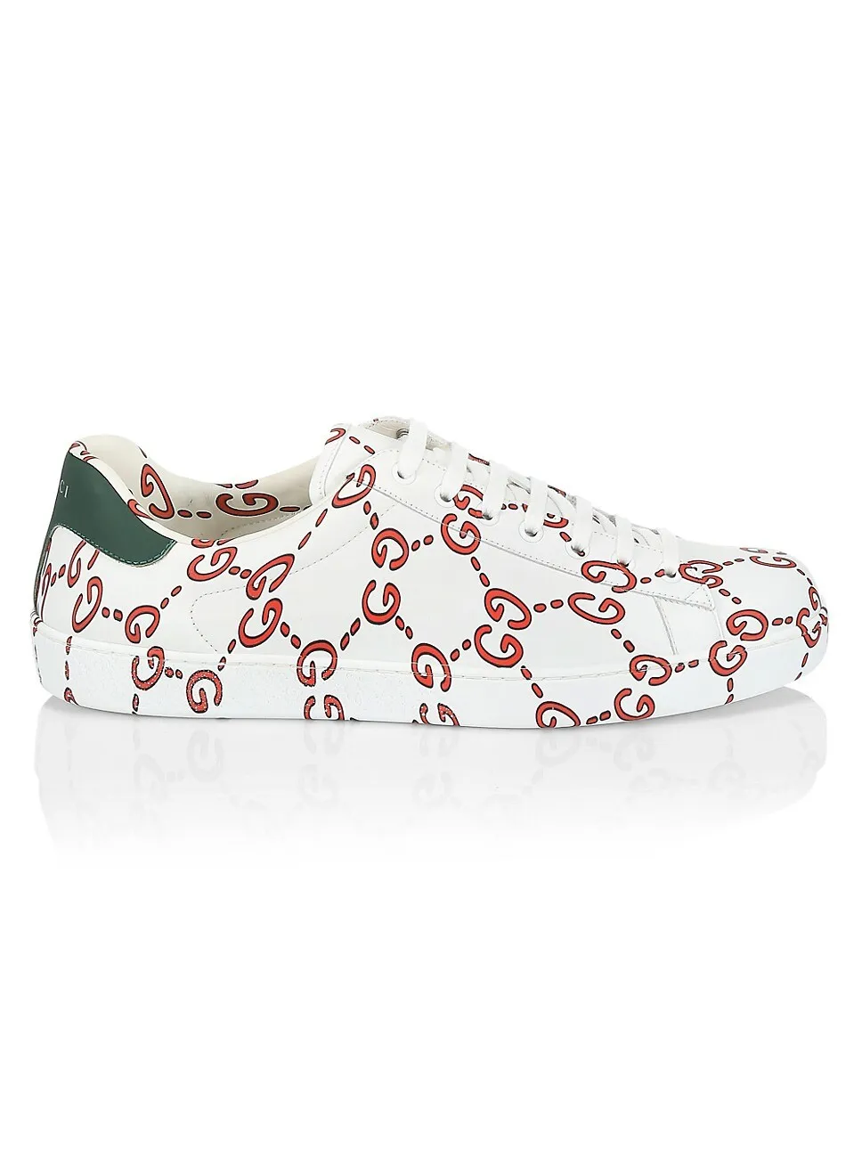 GUCCI ACE PRINTED GG LEATHER SNEAKERS