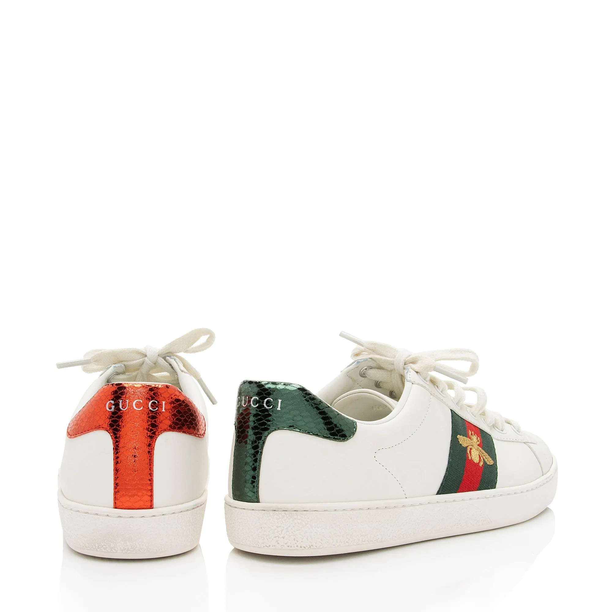 Gucci Leather New Ace Bee Sneakers - Men's Size 9 / 43