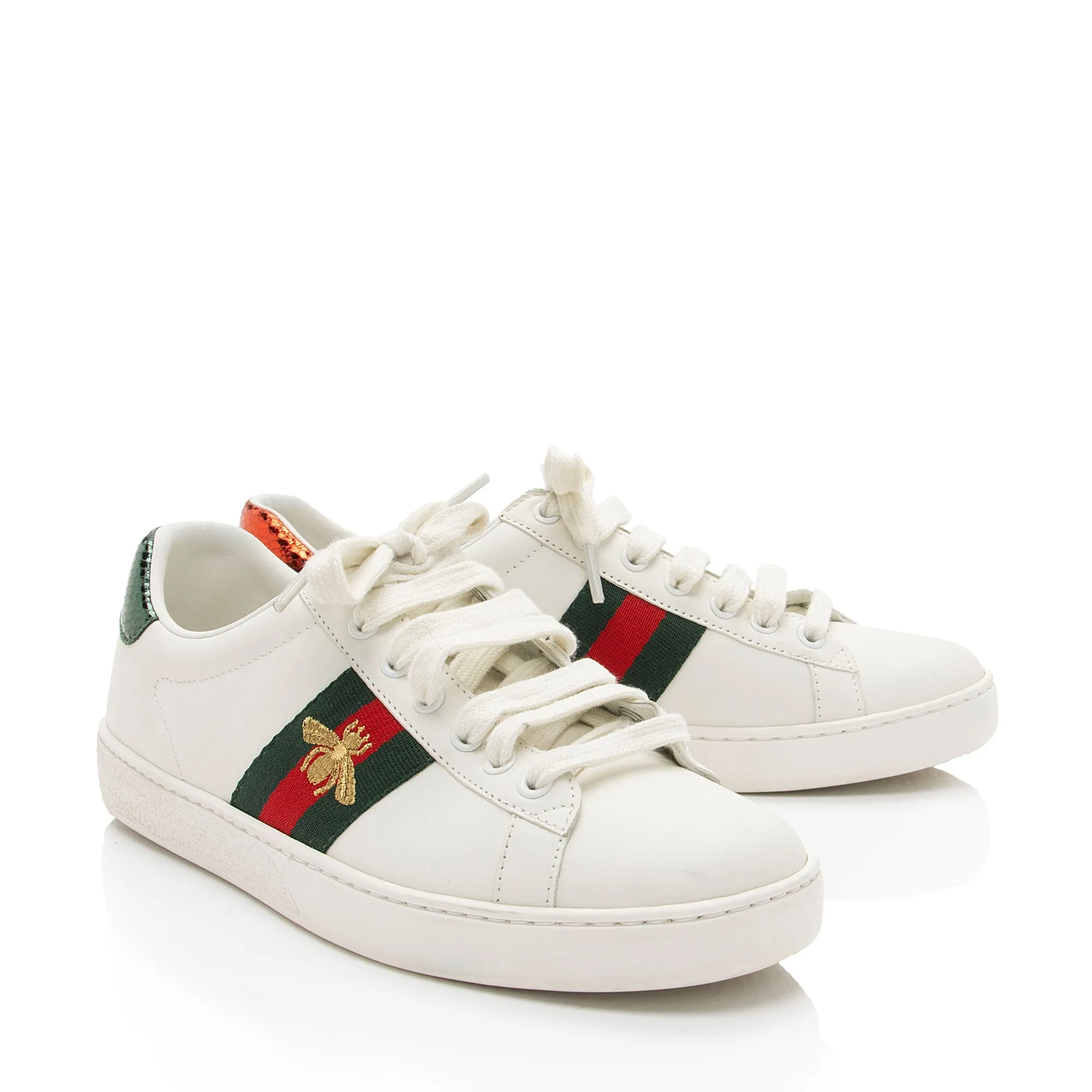 Gucci Leather New Ace Bee Sneakers - Men's Size 9 / 43