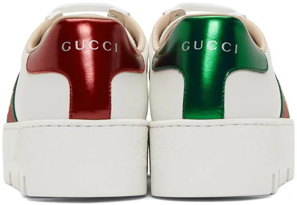Gucci White Ace Platform Sneakers