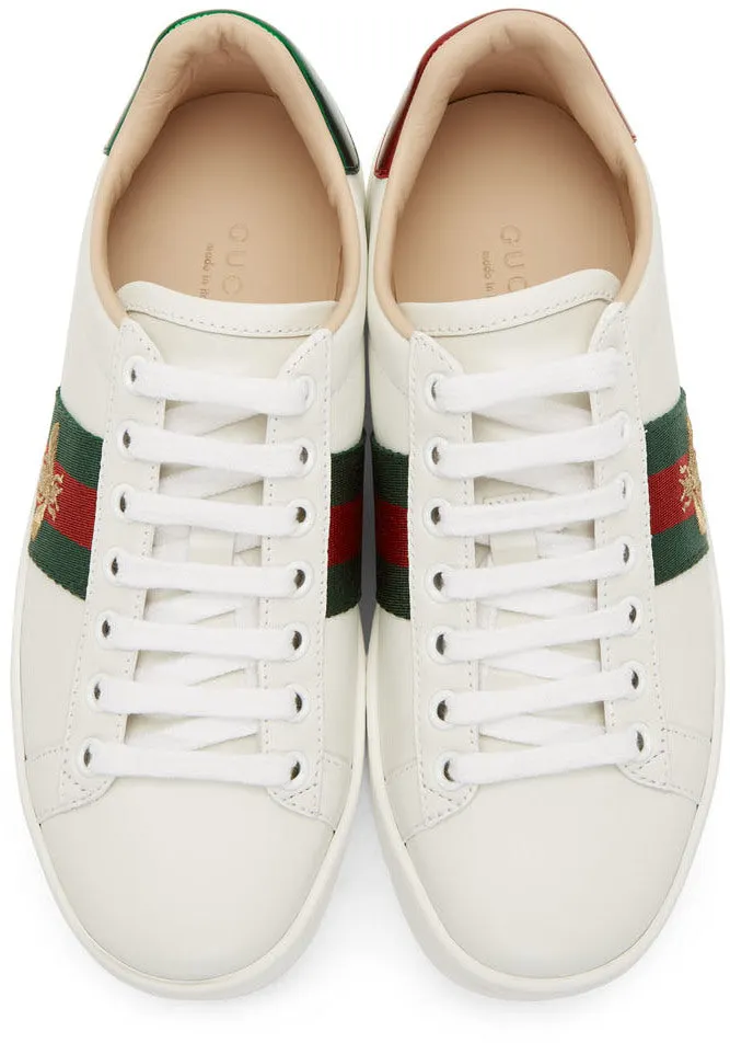 Gucci White Ace Platform Sneakers