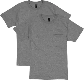Hanes Men's Heavyweight Pocket T-Shirt, Beefy-T Full-Cut Cotton Pocket Tee for Men, Crewneck T-Shirt For Men, 1 or 2 Pack