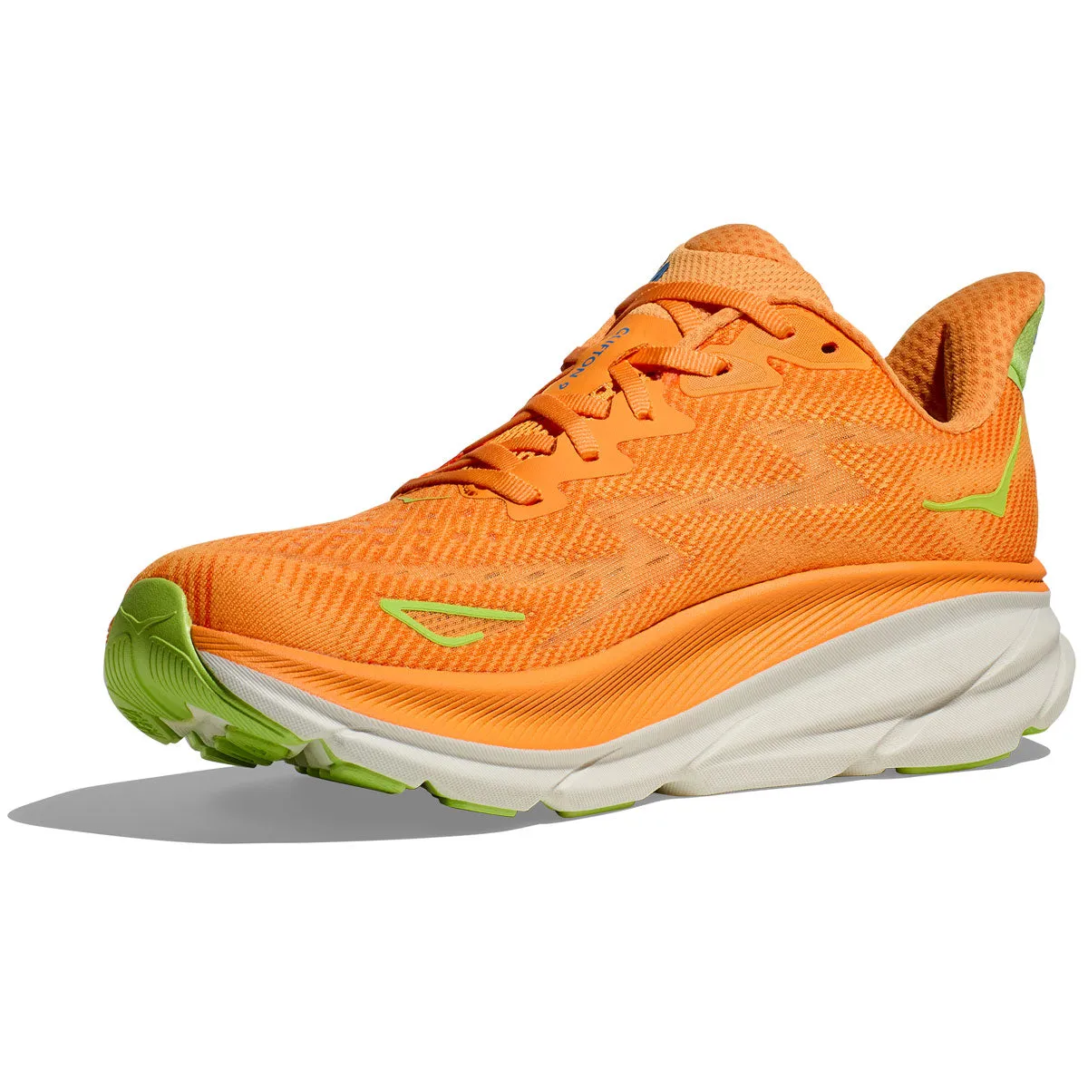 Hoka Clifton 9 Running Shoes - Mens - Solar Flare/Lettuce