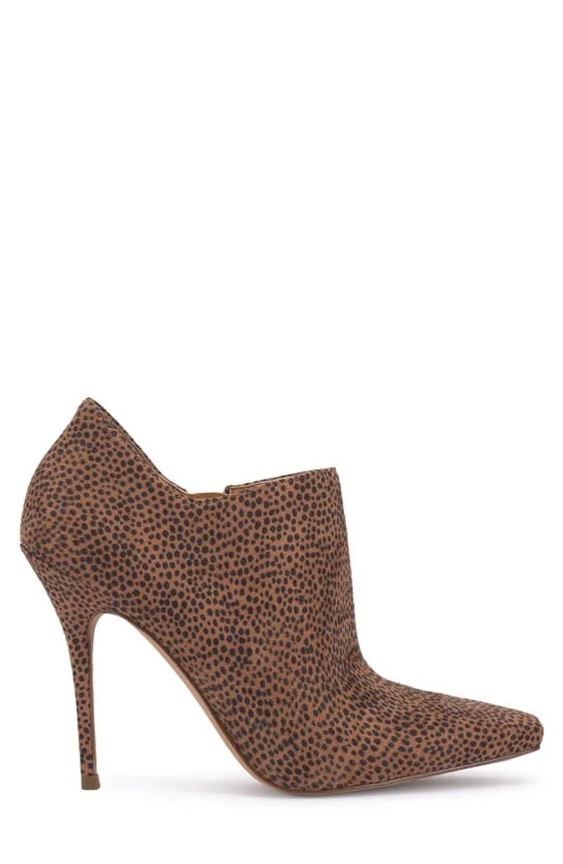 Jessica Simpson Pumps Womens Carolie Leopard Square Toe High Heel Dress Booties