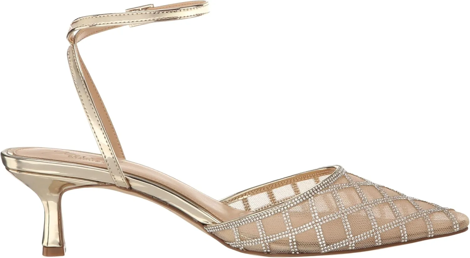 Jewel Badgley Mischka Yesenia Mesh Panel Kitten Heel