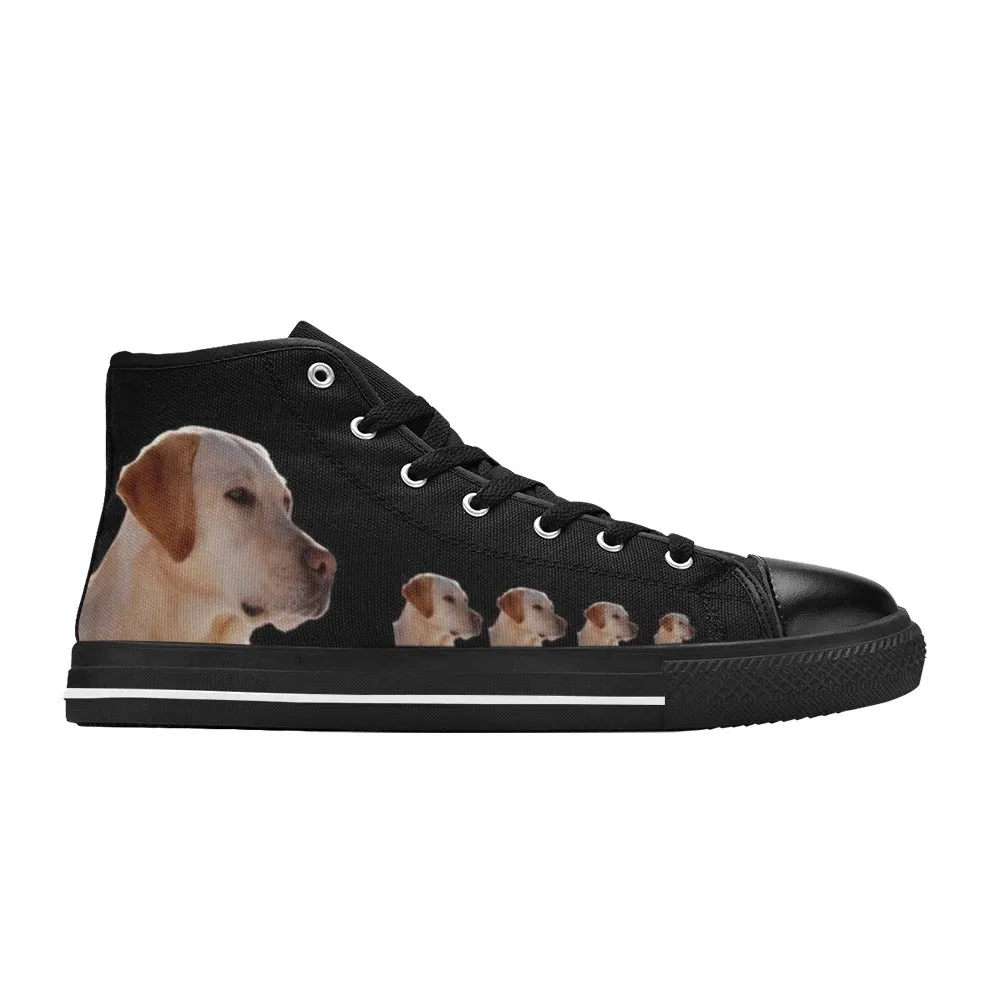 Labrador Kids High Tops Shoes -Yellow