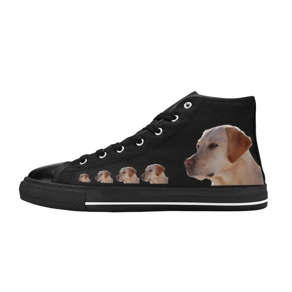 Labrador Kids High Tops Shoes -Yellow