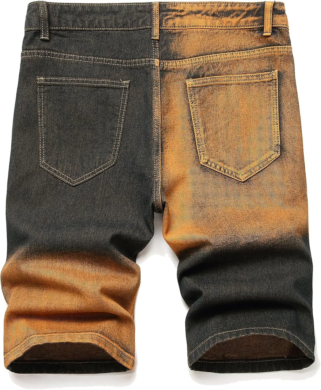 Men's Ripped Denim Shorts - Distressed Slim Fit Jean Shorts for Men, Casual Straight Fit Summer Ripped Shorts