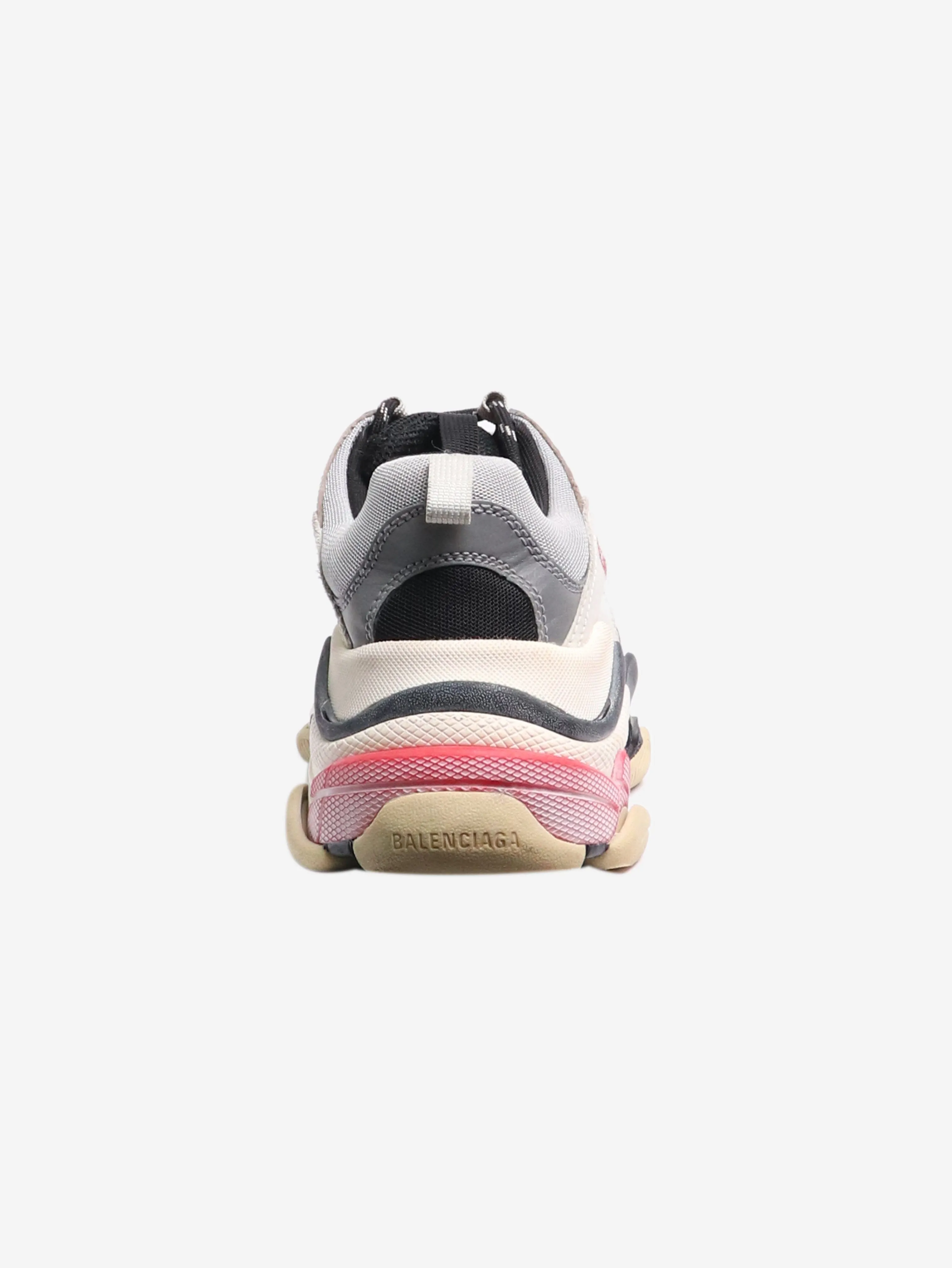 Silver Triple S trainers - size UK 6