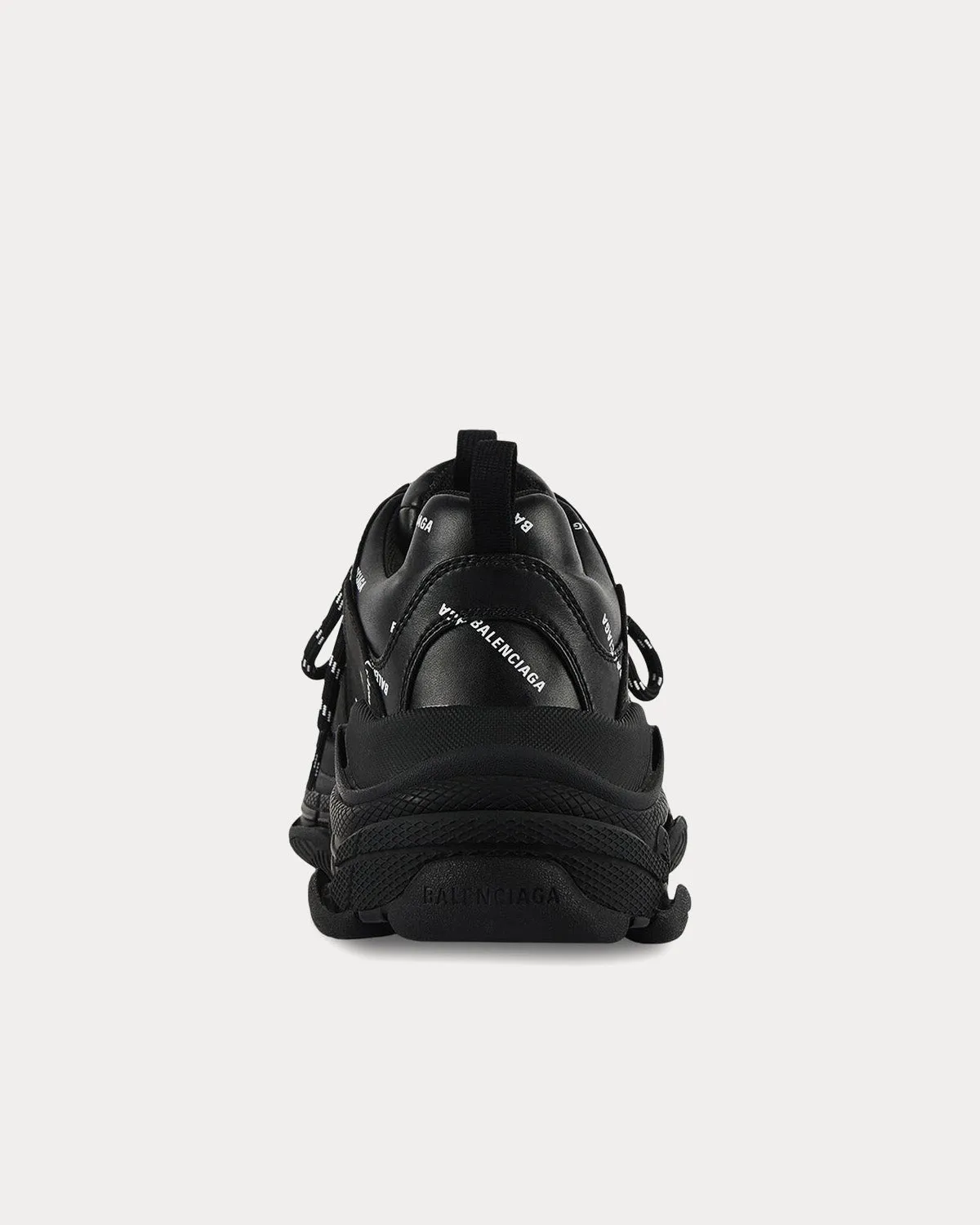 Triple S Allover Logo Black Low Top Sneakers