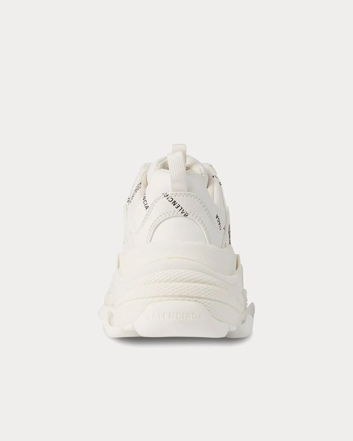 Triple S Allover Logo White Low Top Sneakers
