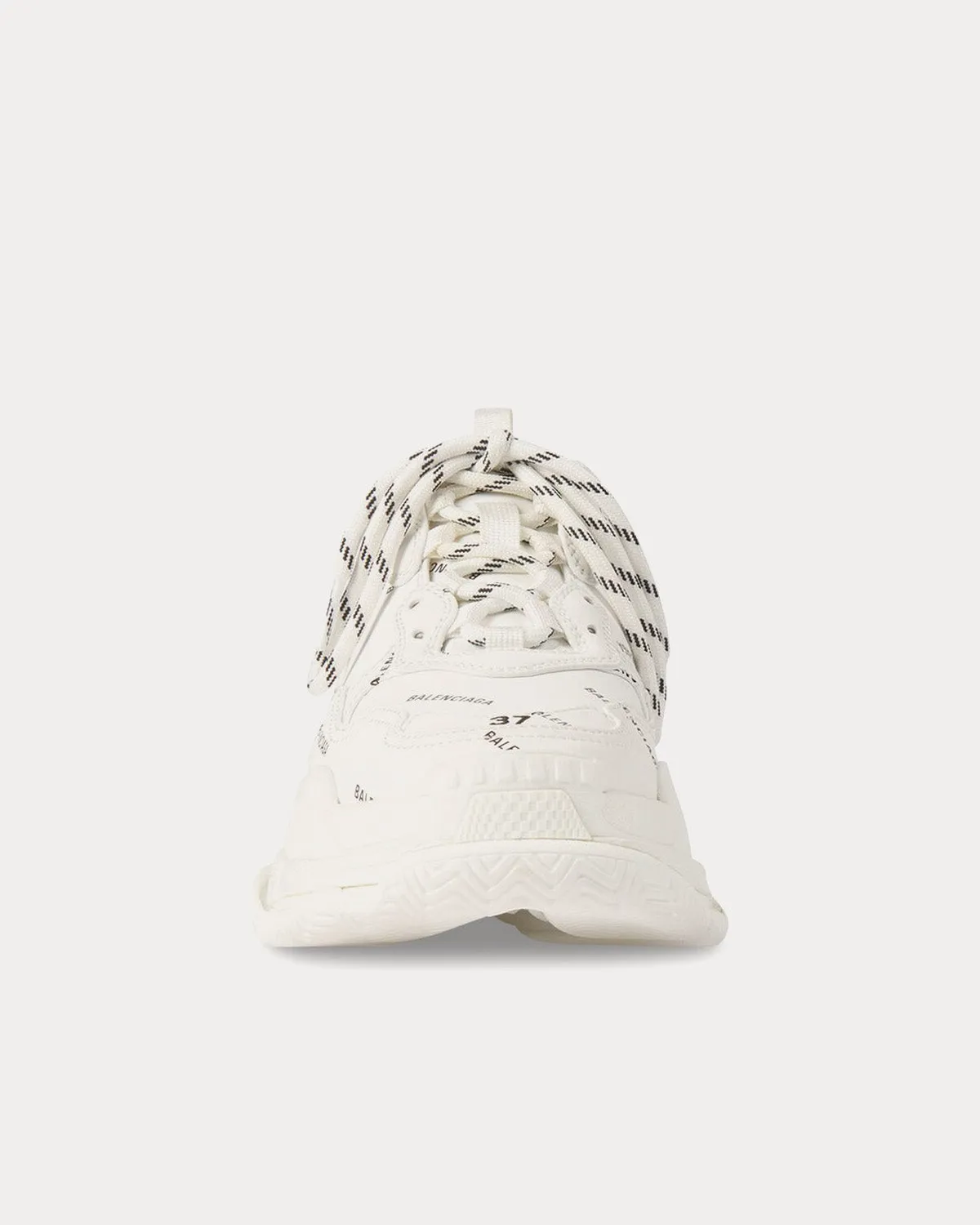 Triple S Allover Logo White Low Top Sneakers