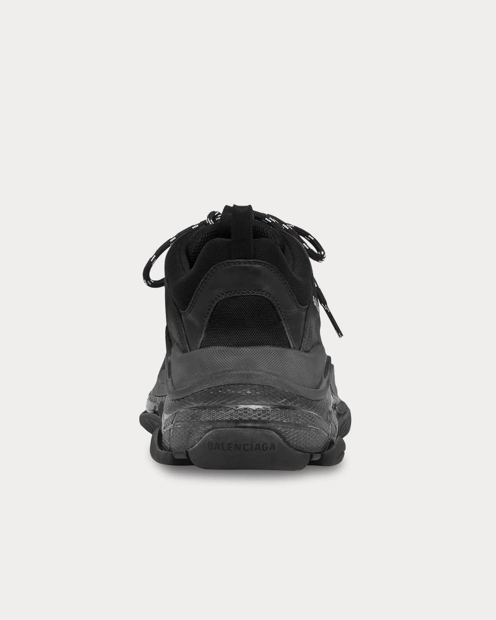 Triple S Clear Sole with Double Foam & Mesh Black Low Top Sneakers