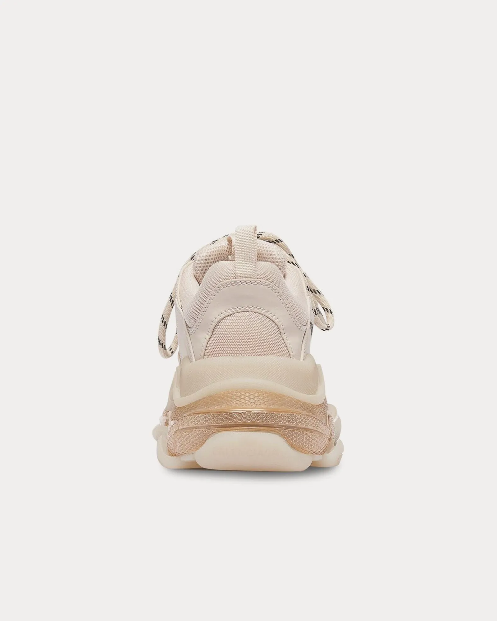 Triple S Clear Sole with Double Foam & Mesh Off White Low Top Sneakers
