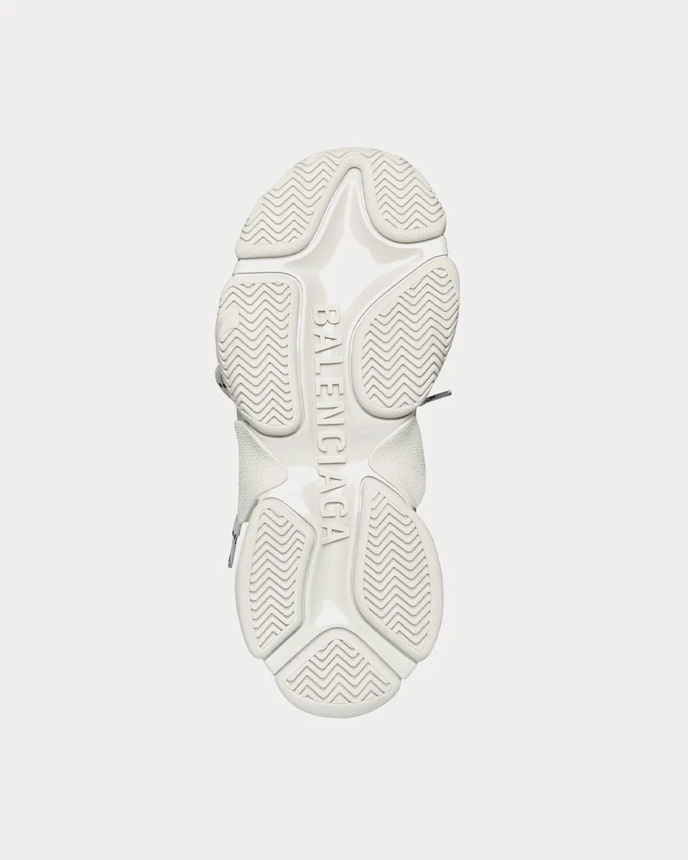 Triple S Fake Fur Double Foam & Mesh Grey Low Top Sneakers