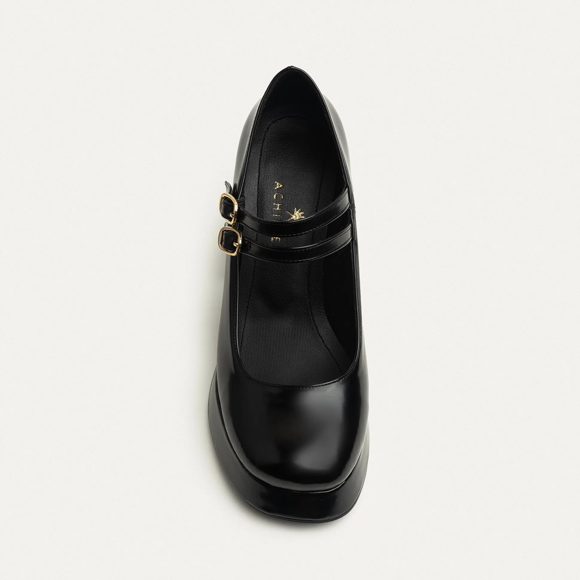 Vintage Vibes Platform Mary Janes-Black