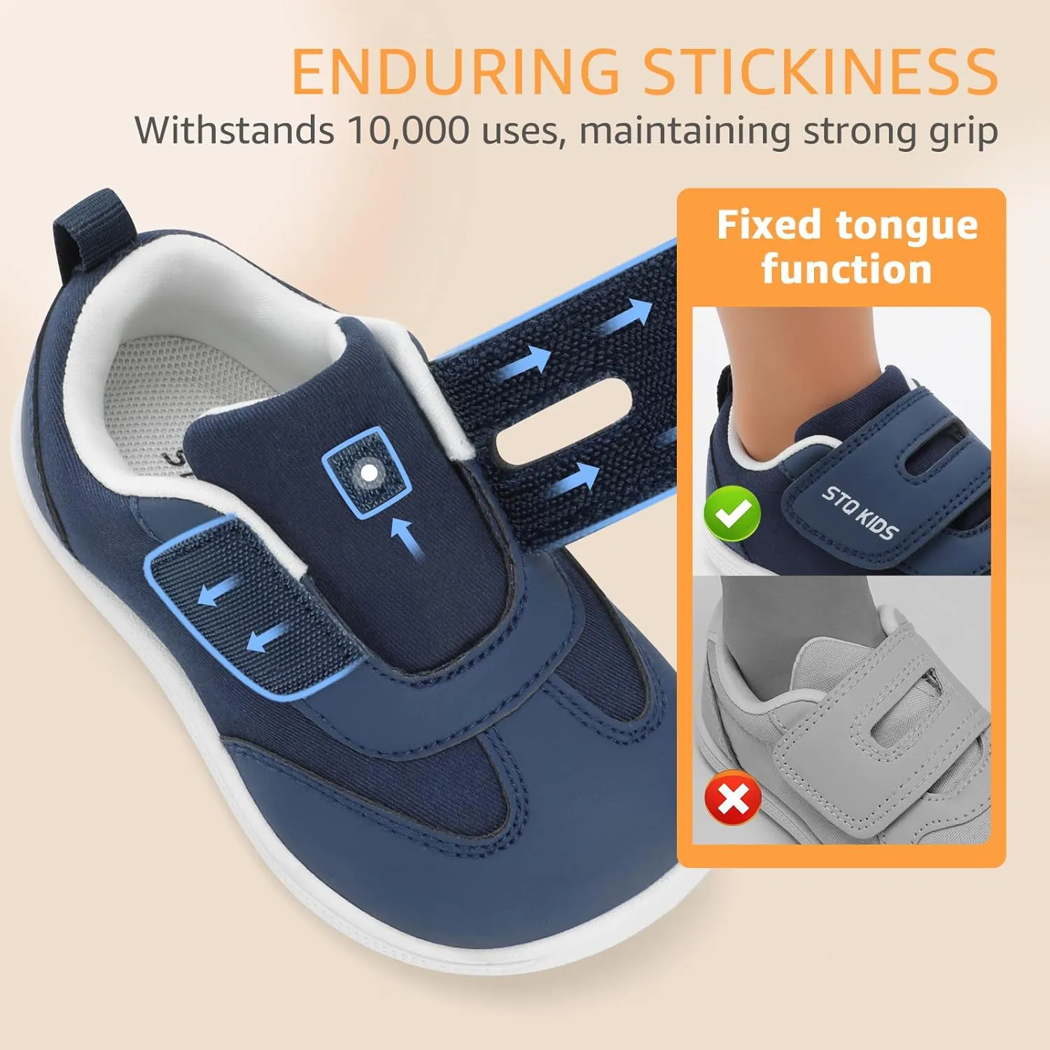 Wide Toe Box Toddler Shoes Zero Drop Boys Girls Barefoot Shoe Non-Slip Little Kids Sneakers for First Walking