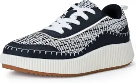 Women Crochet Platform Chunky Sneakers Comfortable Casual Tennis Shoes Fashion Sneaker Chunky Walking Shoes
