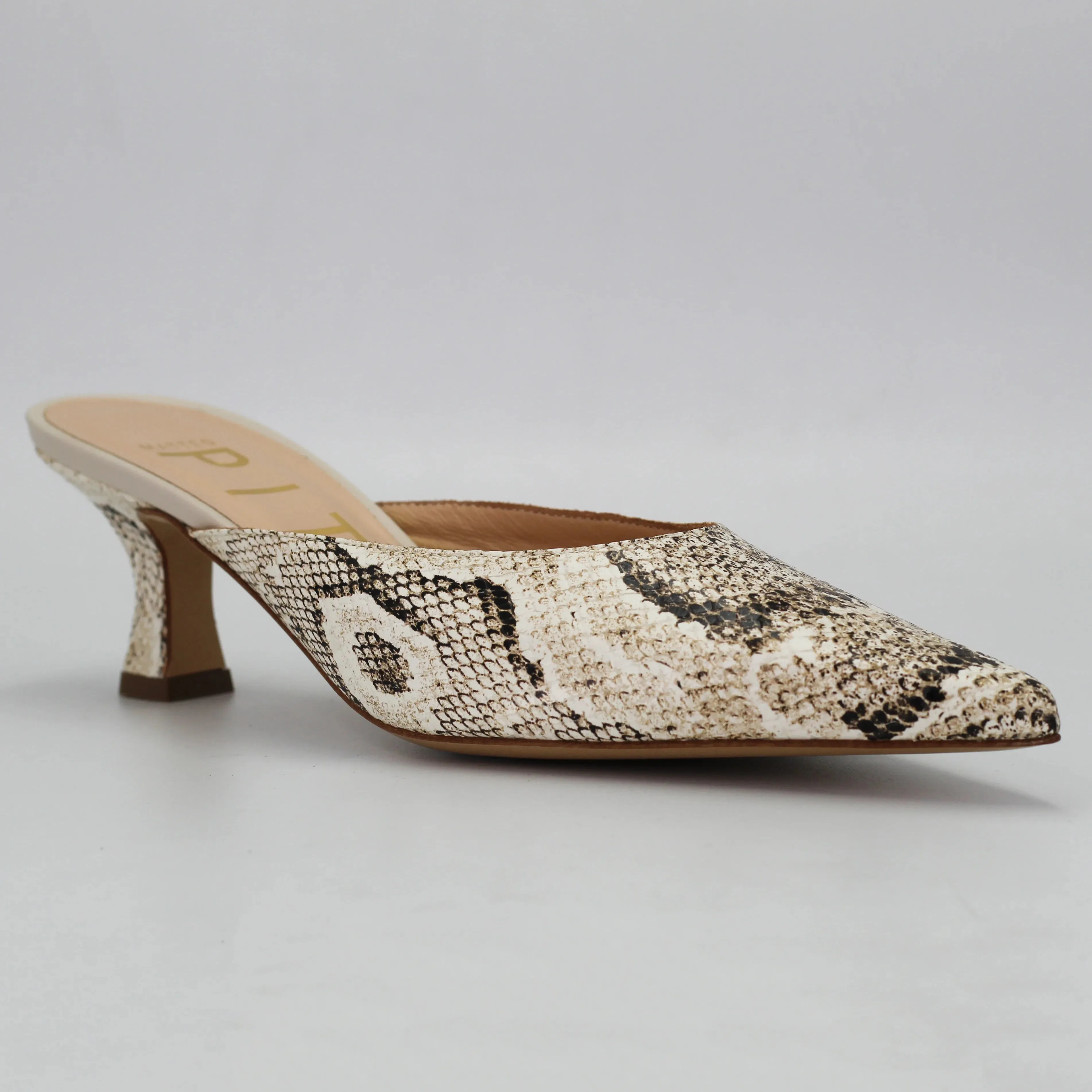 Women's kitten heel in calf leather Python (MP4400)