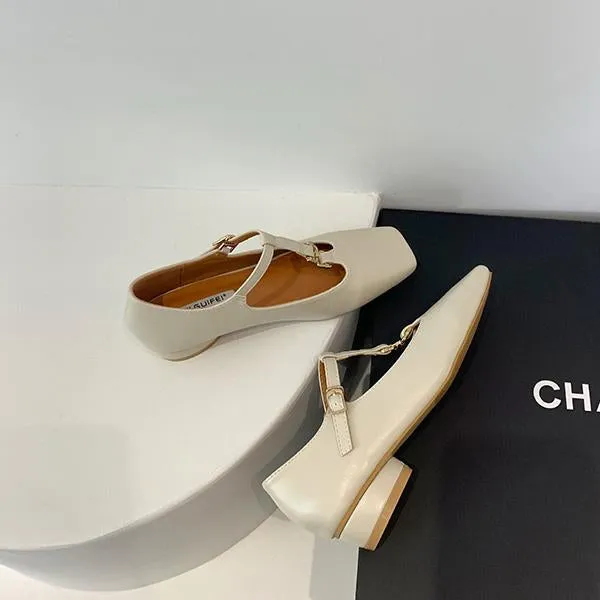 Women's Retro T-Buckle Chunk Heels Mary Jane 26131844S
