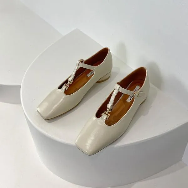 Women's Retro T-Buckle Chunk Heels Mary Jane 26131844S